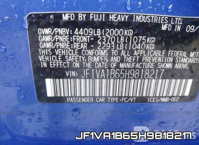JF1VA1B65H9818217 фото 10