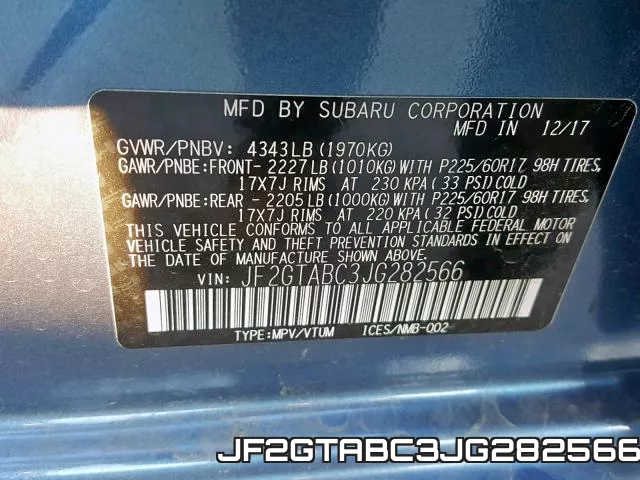 JF2GTABC3JG282566 фото 2