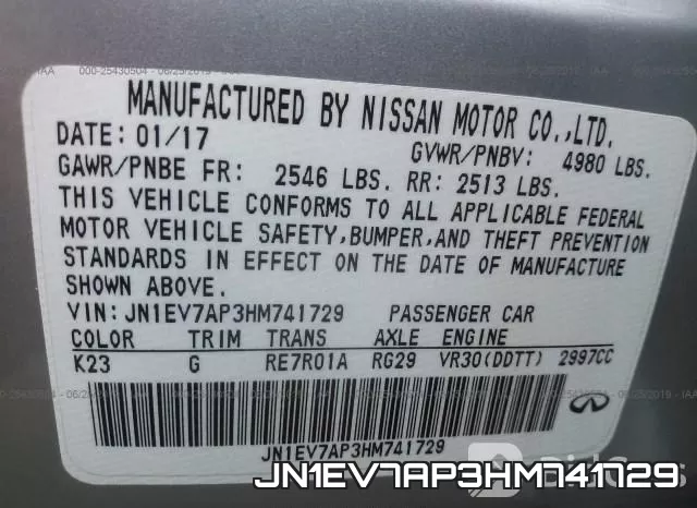 JN1EV7AP3HM741729 фото 10