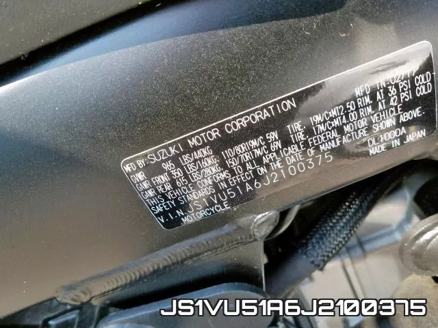 JS1VU51A6J2100375 фото 2