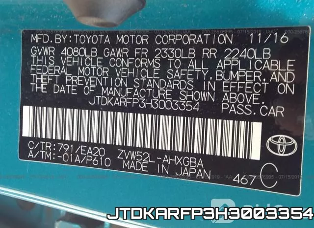 JTDKARFP3H3003354 фото 10