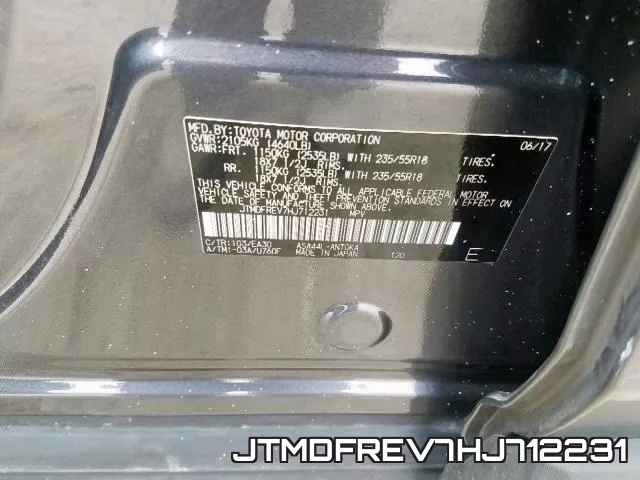JTMDFREV7HJ712231 фото 2