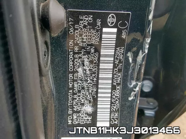 JTNB11HK3J3013466 фото 2