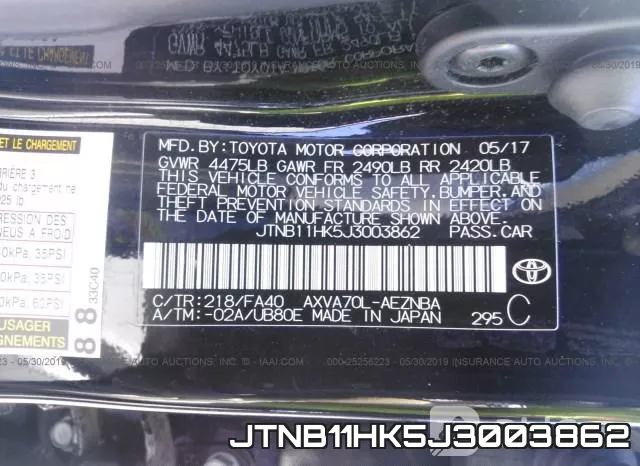 JTNB11HK5J3003862 фото 10