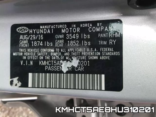KMHCT5AE8HU310201 фото 2