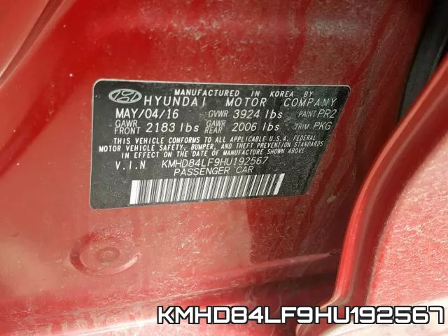 KMHD84LF9HU192567 фото 2