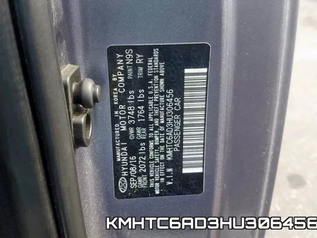 KMHTC6AD3HU306456 фото 2