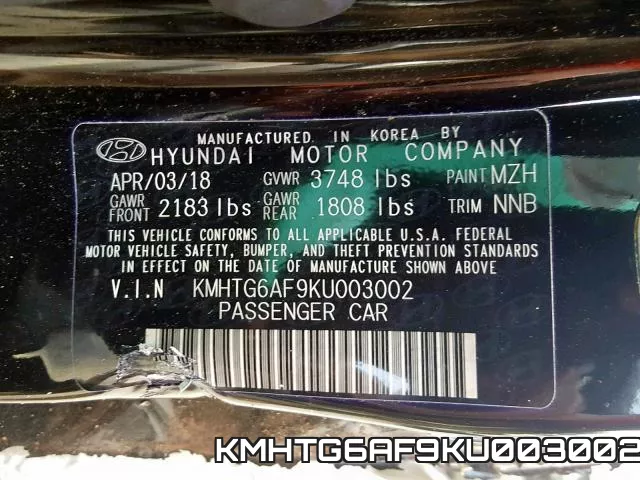 KMHTG6AF9KU003002 фото 2