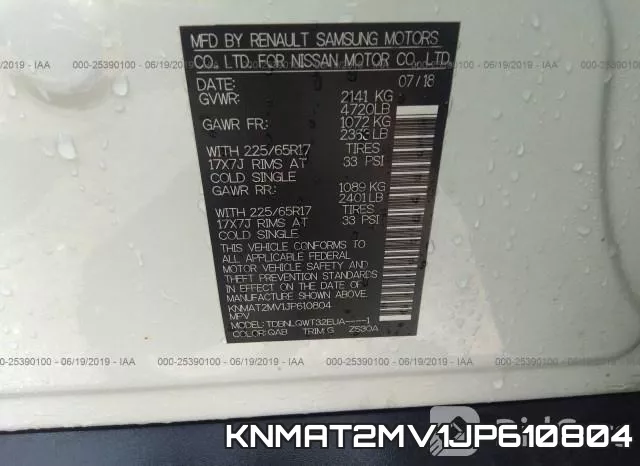KNMAT2MV1JP610804 фото 10
