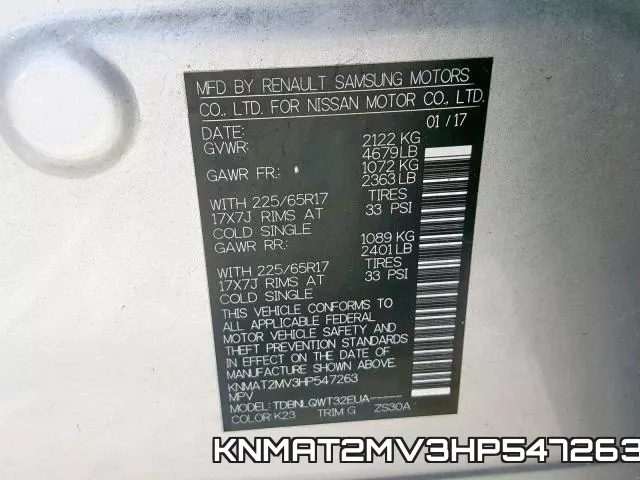 KNMAT2MV3HP547263 фото 2