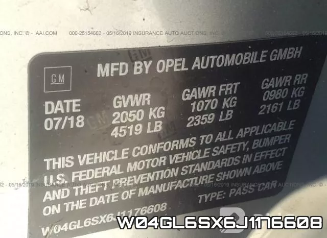 W04GL6SX6J1176608 фото 10