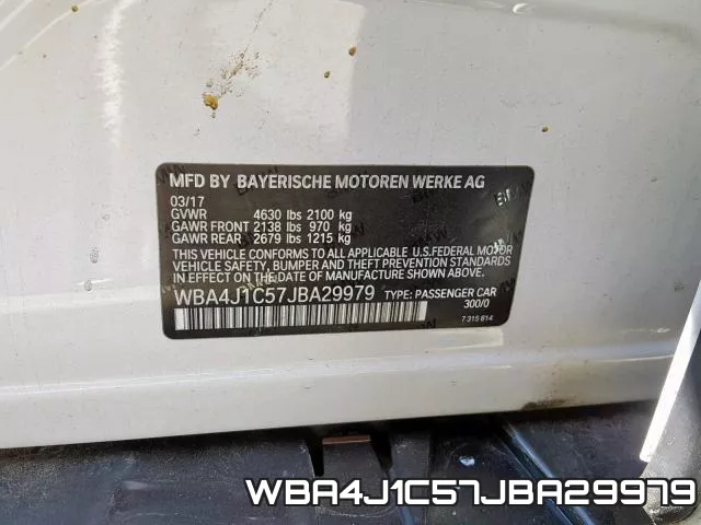 WBA4J1C57JBA29979 фото 2