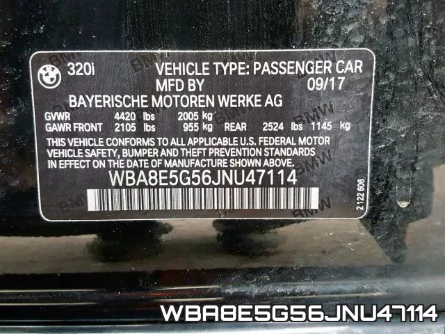 WBA8E5G56JNU47114 фото 2