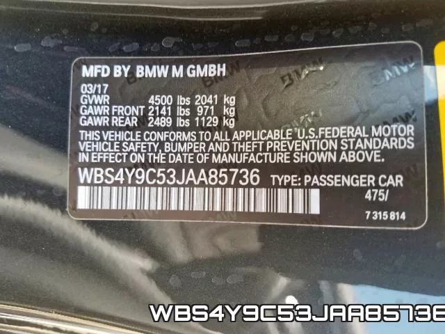WBS4Y9C53JAA85736 фото 2