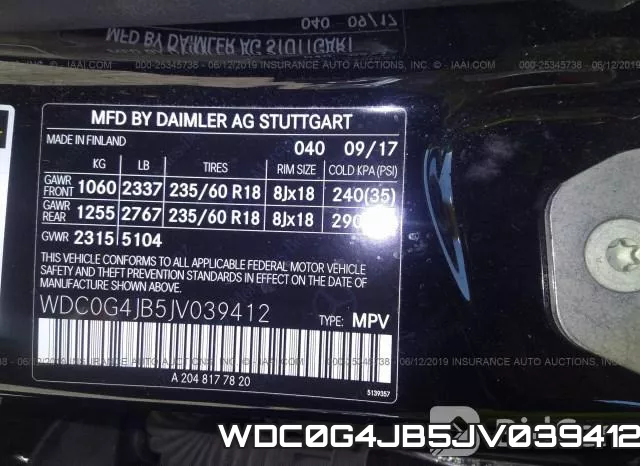 WDC0G4JB5JV039412 фото 10