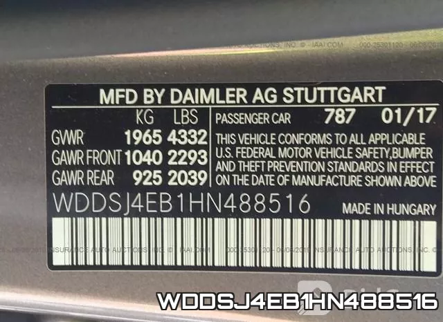 WDDSJ4EB1HN488516 фото 10