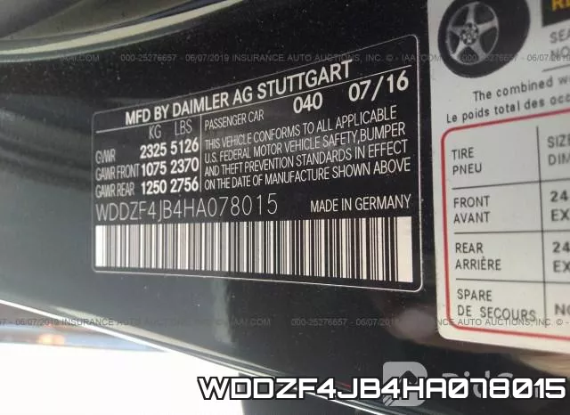 WDDZF4JB4HA078015 фото 10