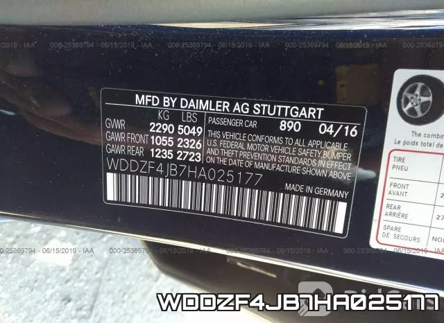 WDDZF4JB7HA025177 фото 10