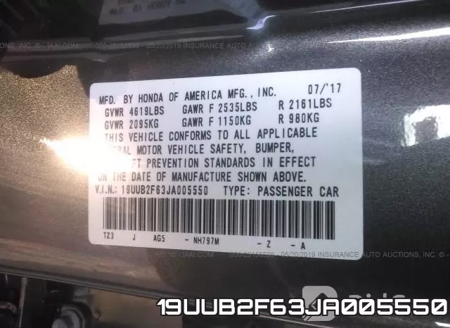 19UUB2F63JA005550 фото 10