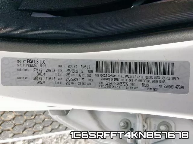 1C6SRFFT4KN857678 фото 2