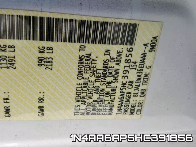 1N4AA6AP5HC391856 фото 2