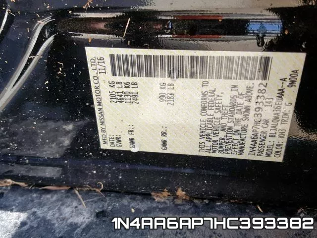 1N4AA6AP7HC393382 фото 2