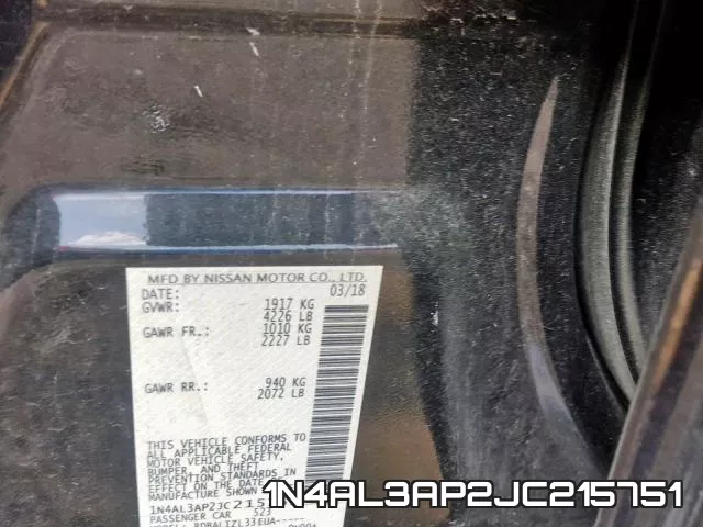 1N4AL3AP2JC215751 фото 2