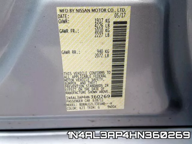 1N4AL3AP4HN360269 фото 2