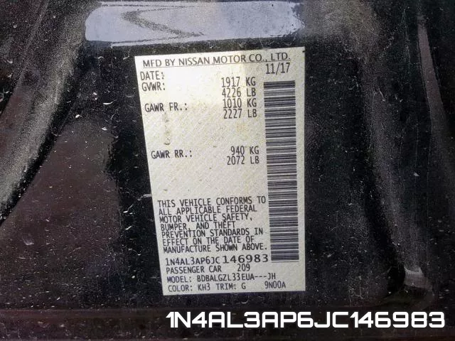 1N4AL3AP6JC146983 фото 2