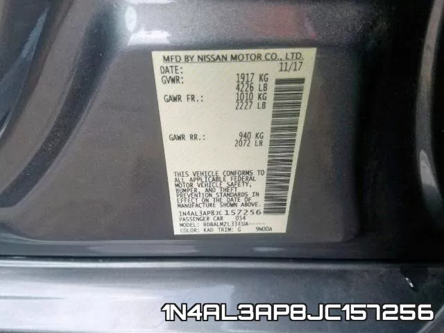 1N4AL3AP8JC157256 фото 2