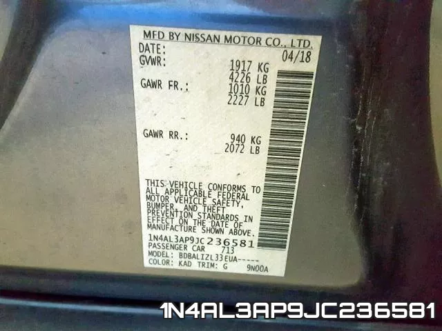 1N4AL3AP9JC236581 фото 2