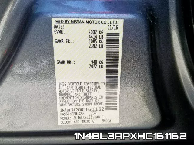 1N4BL3APXHC161162 фото 2