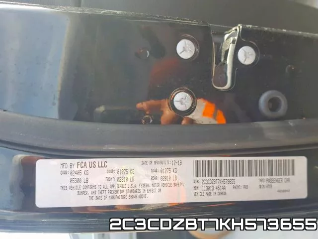 2C3CDZBT7KH573655 фото 2