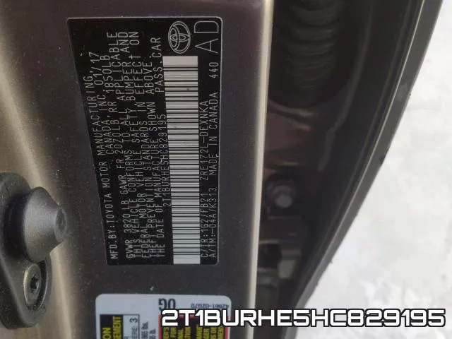 2T1BURHE5HC829195 фото 2