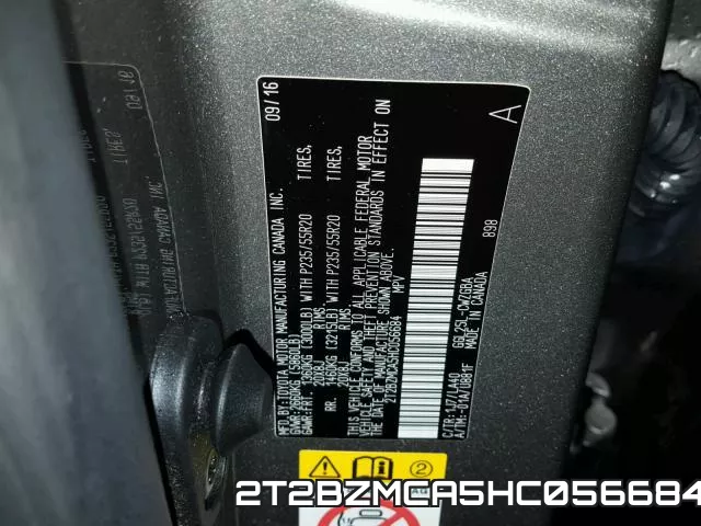 2T2BZMCA5HC056684 фото 2