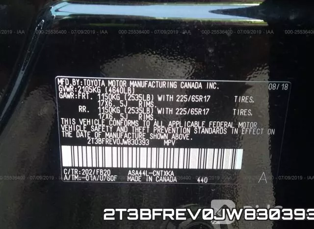 2T3BFREV0JW830393 фото 10