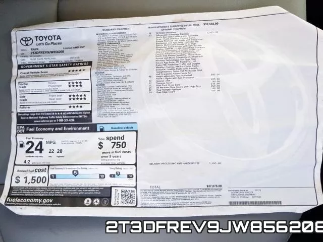 2T3DFREV9JW856208 фото 2