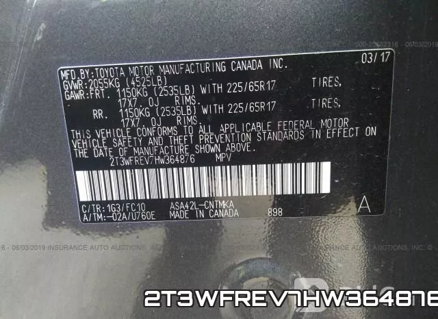 2T3WFREV7HW364876 фото 10