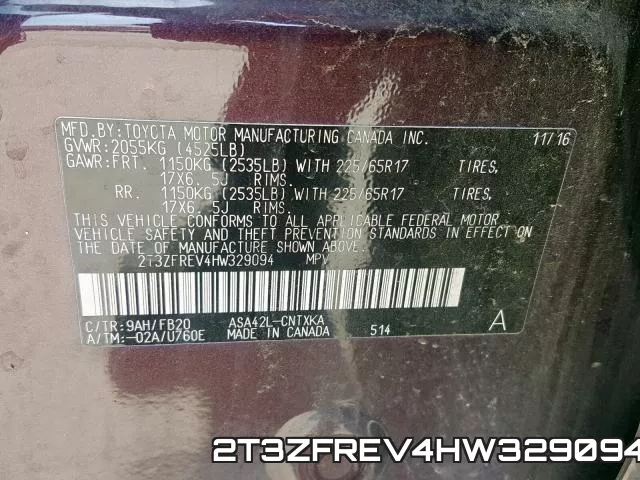 2T3ZFREV4HW329094 фото 2