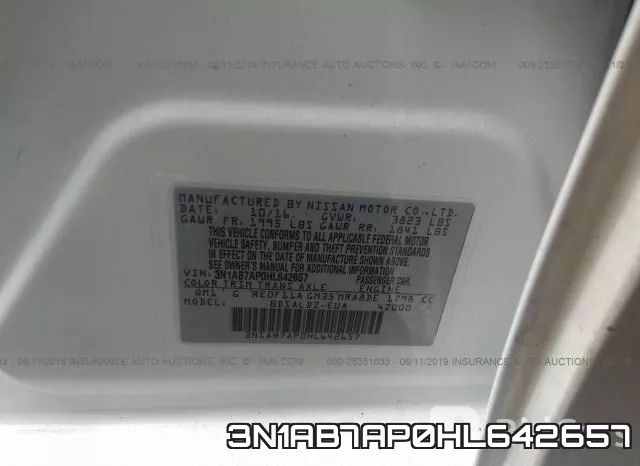 3N1AB7AP0HL642657 фото 10