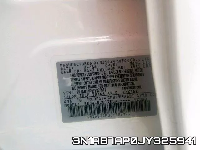 3N1AB7AP0JY325941 фото 2