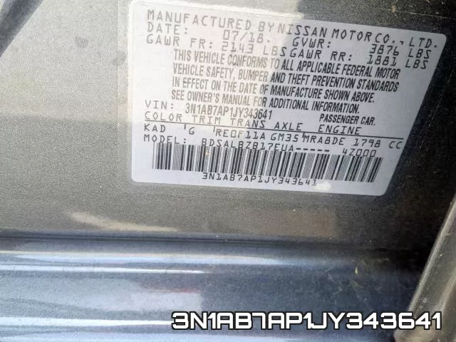 3N1AB7AP1JY343641 фото 2