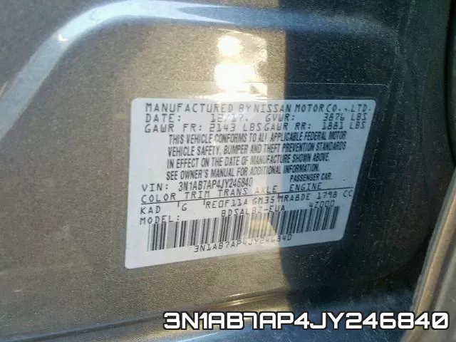 3N1AB7AP4JY246840 фото 2