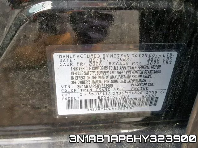 3N1AB7AP6HY323900 фото 2