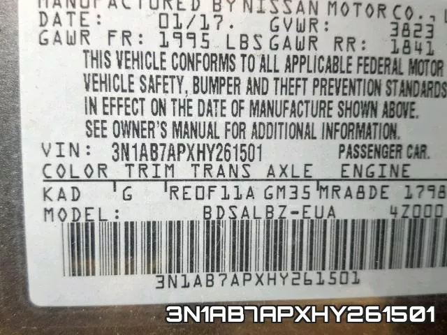 3N1AB7APXHY261501 фото 2