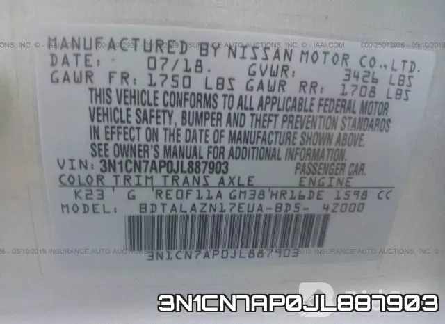 3N1CN7AP0JL887903 фото 10