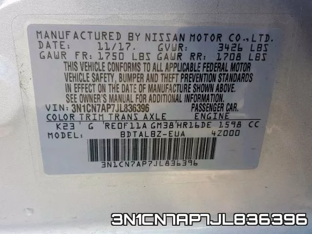 3N1CN7AP7JL836396 фото 2