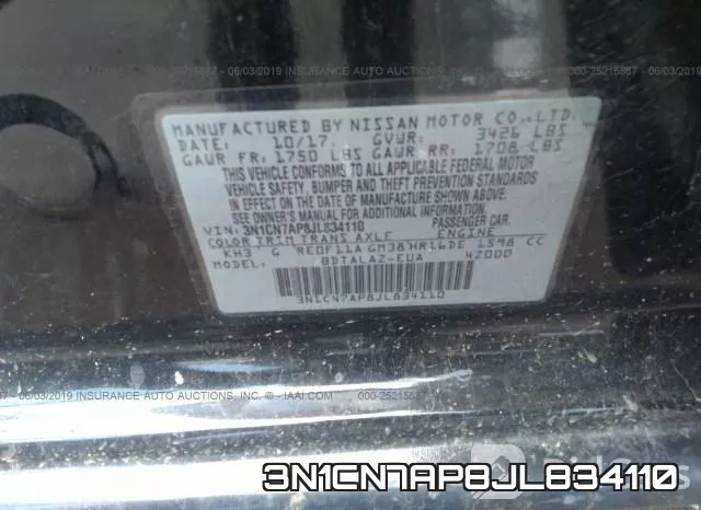 3N1CN7AP8JL834110 фото 10