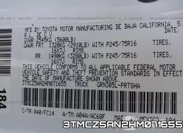 3TMCZ5AN2HM071655 фото 10
