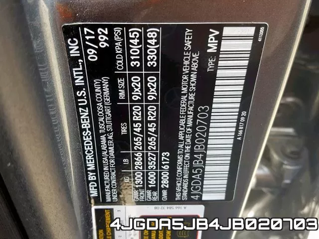4JGDA5JB4JB020703 фото 2